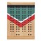 WE Games Mini Travel Cribbage Set - Nautical Print - Solid Wood 2 Track Board with Swivel Top and Storage for Cards and Metal Pegs